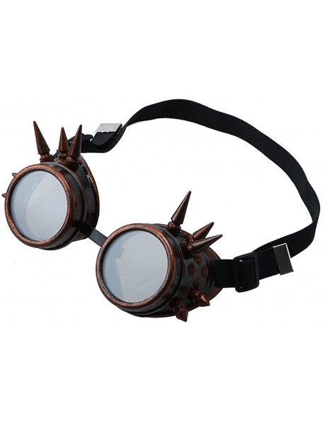 Goggle Spiked Retro Vintage Victorian Steampunk Goggles Glasses Welding Cyber Punk Gothic Cosplay Sunglasses - F - CL194Z54TT...