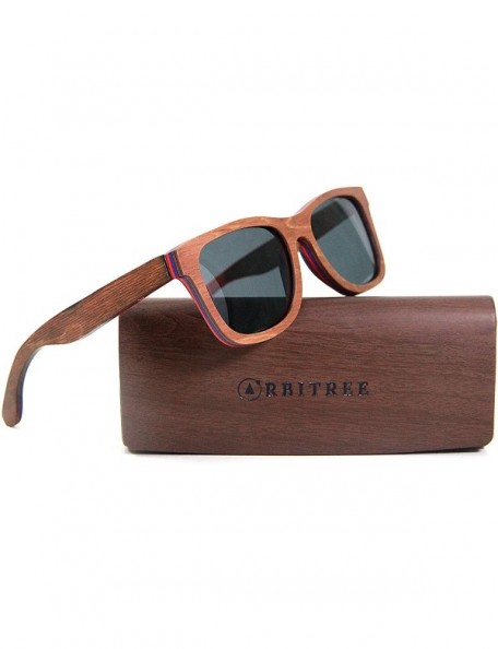 Wayfarer Wood Sunglasses for Men and Women. 100% Maple Wood - Brown - CA18DZQW7QA $47.79