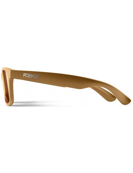 Square Seafarer Polarized Sunglasses- Gold Frame - Gold Mirror Lenses - CV12NZC5T7U $12.93