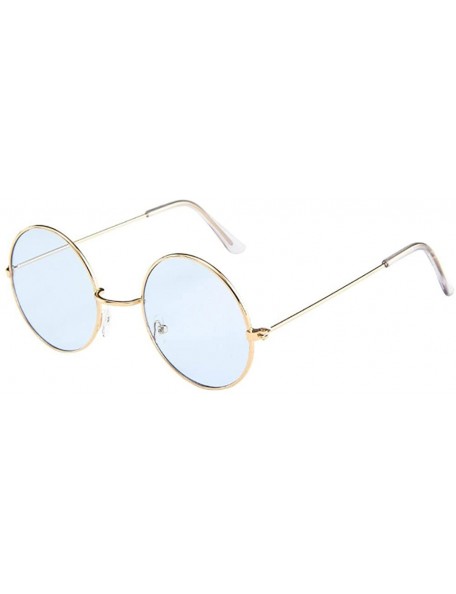 Sport Women Men Vintage Retro Unisex Fashion Circle Frame Sunglasses Eyewear - 4192e - C618RS6DOYZ $9.87