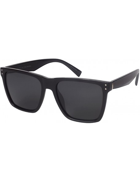 Square 80s Horned Rim Sunglasses for Men Women Square Sunglass Polarized Lens 541076 - CO182ETZ7CE $8.44
