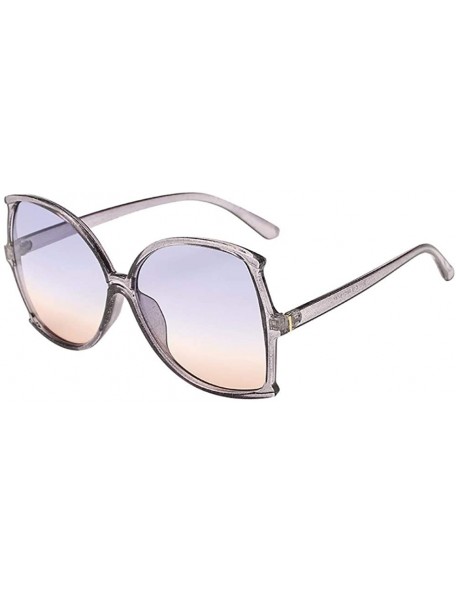 Sport Outdoor Women Man Vintage Big Frame Irregular Shape Sunglasses Eyewear Retro Unisex - Multicolor-d - CM18T74A36C $7.37