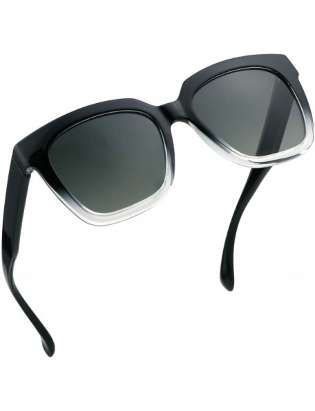 Square Oversize Polarized Sunglasses-UV400 Protection-Retro for Men/Women - Anne - C818ZX920AH $22.69