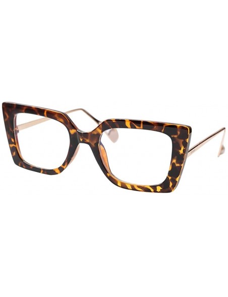 Butterfly Anti-Blue Block Light Pearl Inlay Arm Cat Eye Reading Glasses - Anti Blue - Leopard Frame - CF18X5K9AQM $12.27