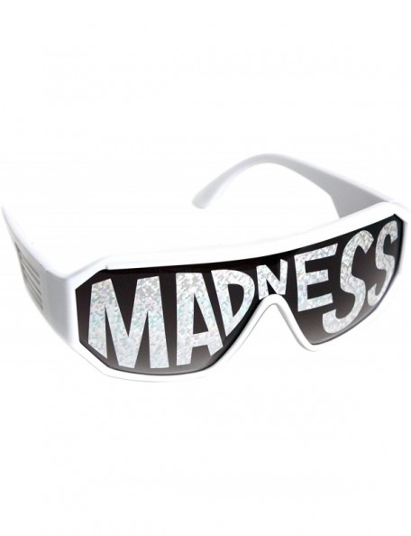 Shield Madness Shield 140mm Sunglasses - White - CG11W8EJIL5 $16.77