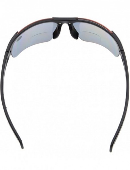 Sport Bifocal Sunglasses with Wrap-Around Sport Design Half Frame for Men and Women - Matte Black - CJ18C3K9O73 $19.17