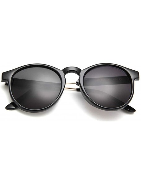 Oversized Retro Round Sunglasses Women Men Brand Design Transparent Female Sun glasses - 1 - CP18W7ID7DH $19.03