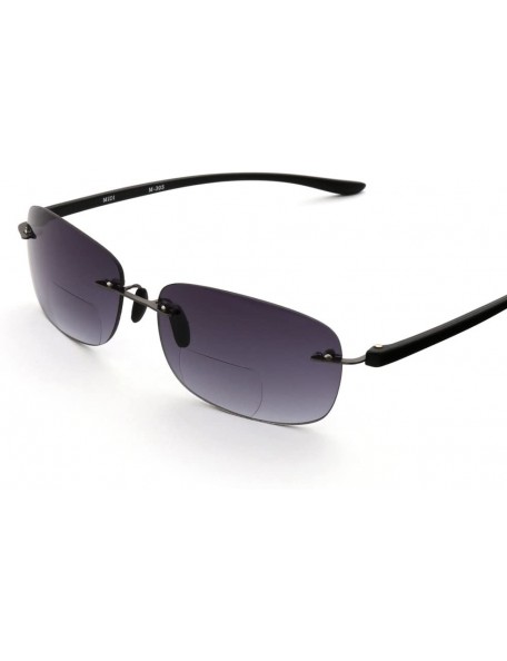 Square Reading Sunglasses Designed Available - Gun Metal Bridge/Gradient Smoke Lens - C8185CA623D $17.47