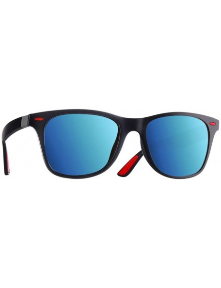 Rimless Polarized Sunglasses Men Women Driving Square Style Sun Male Goggle - C6matte Blue Mirror - CG194O5GROD $58.55