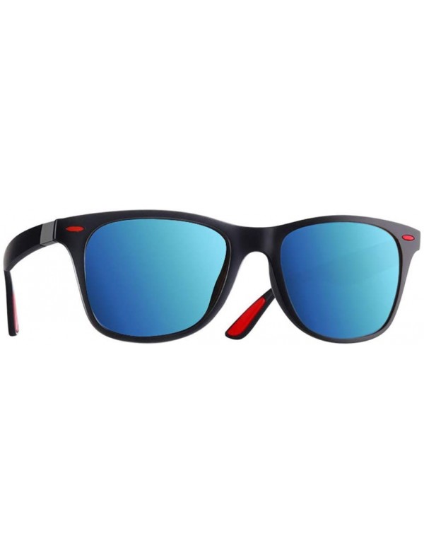 Rimless Polarized Sunglasses Men Women Driving Square Style Sun Male Goggle - C6matte Blue Mirror - CG194O5GROD $30.57
