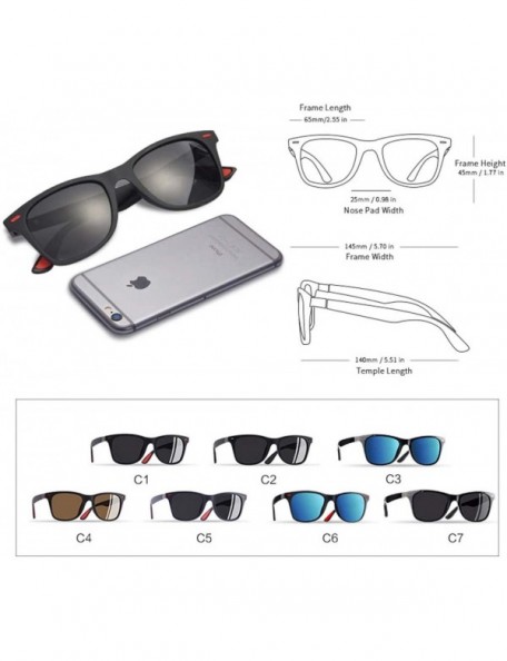 Rimless Polarized Sunglasses Men Women Driving Square Style Sun Male Goggle - C6matte Blue Mirror - CG194O5GROD $30.57