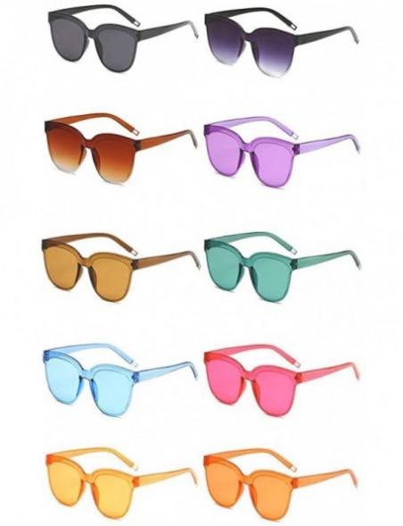 Oversized Fashion Jelly Design Style Sunglasses Sexy Retro Sunglasses Resin Lens Sunglasses Ladies Shades - Unisex - Red - C0...
