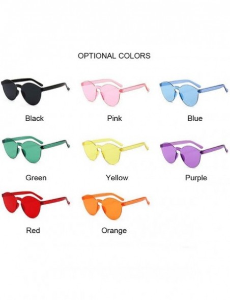 Oversized One Piece Love Heart Lens Sunglasses Women Transparent Plastic Glasses Style Sun Clear Candy Color - Purple - CZ197...