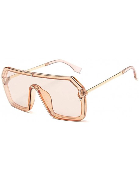 Square Square Sunglasses Women Oversized Big Frame Vintage Pink Sun Glasses Men - 5 - CO18WYRZCZH $30.24