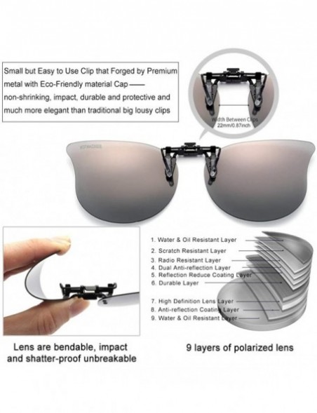 Rimless Polarized Cat Eye Clip On Sunglasses Over Prescription Glasses for Women UV Protection - Pink Flash - CQ18QEGSZL8 $13.70