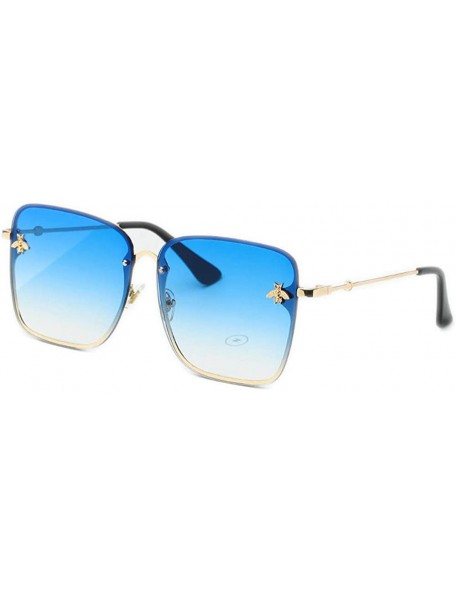Square Square Metal Sunglasses Retro Sunglasses for Men and Women - 6 - CM198QZCC2O $25.89