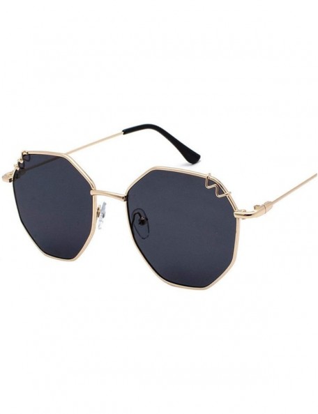 Sport 2019 Women Metal Sunglasses Brand Designer Eyeglasses Men Vintage Shopping Street Beat UV400 - Goldgray - CL18W77NOIZ $...
