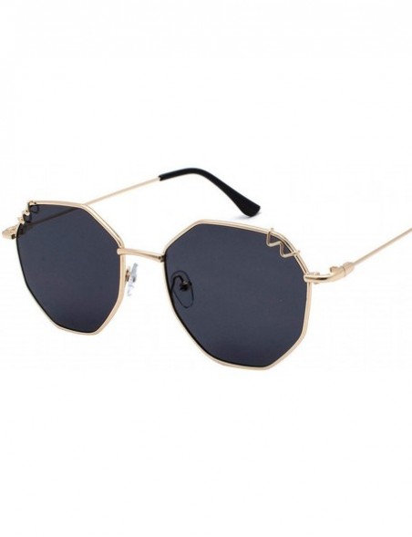 Sport 2019 Women Metal Sunglasses Brand Designer Eyeglasses Men Vintage Shopping Street Beat UV400 - Goldgray - CL18W77NOIZ $...