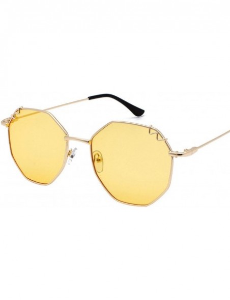 Sport 2019 Women Metal Sunglasses Brand Designer Eyeglasses Men Vintage Shopping Street Beat UV400 - Goldgray - CL18W77NOIZ $...