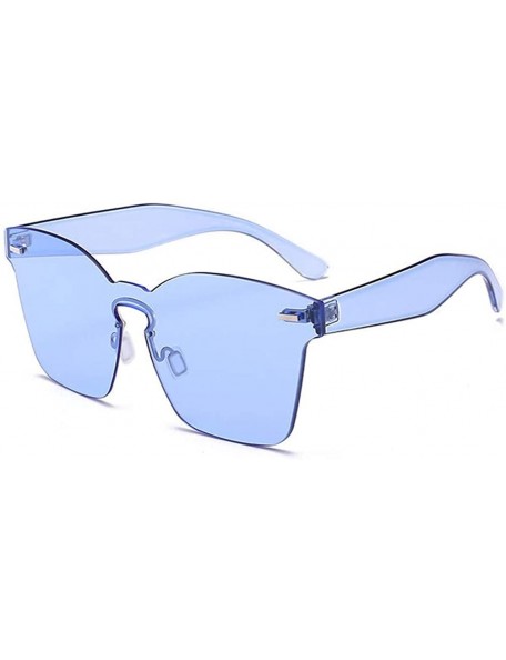 Rimless Rimless Square Sunglasses Women Oversized Shades Sun Glasses Eyewear Female Girls Pink Sunglass Glasses - 5 - CB18Y8E...