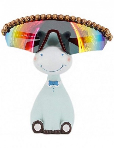 Rimless Rhinestone Oversize Shield Visor Sunglasses Flat Top Mirrored Mono Lens - Multicoloured - CS1939R4YW8 $14.20