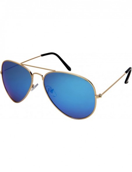 Aviator Classic Pilot Style Polarized Aviator Sunglasses for Men Women UV400 Protection Mirrored Lens - C118OY2UTKN $12.87