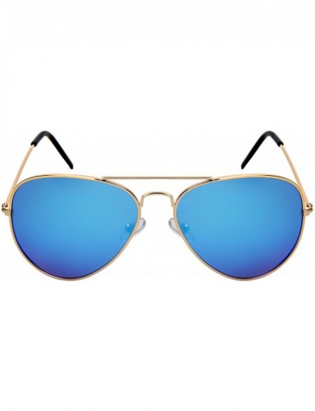 Aviator Classic Pilot Style Polarized Aviator Sunglasses for Men Women UV400 Protection Mirrored Lens - C118OY2UTKN $12.87