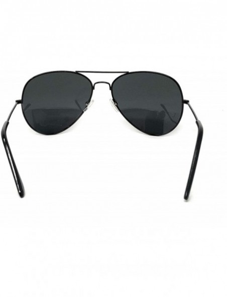 Aviator Aviator Metal Frame Sunglasses Classic Style - Black Frame- Super Dark - CU18DUEQ4DK $10.34