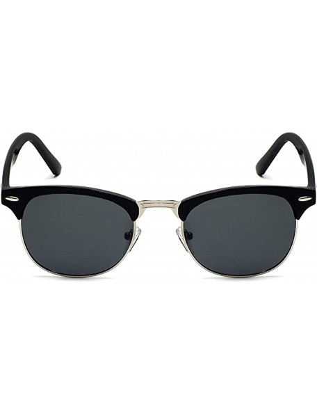 Semi-rimless Polarized Vintage Semi Rimless Unisex Sunglasses with UV400 Scratch Resistant Lenses - C319CZ3DRW6 $35.00