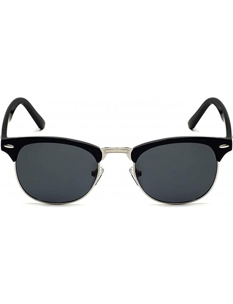 Semi-rimless Polarized Vintage Semi Rimless Unisex Sunglasses with UV400 Scratch Resistant Lenses - C319CZ3DRW6 $18.67