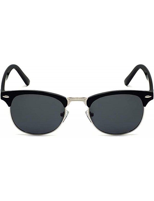 Semi-rimless Polarized Vintage Semi Rimless Unisex Sunglasses with UV400 Scratch Resistant Lenses - C319CZ3DRW6 $18.67