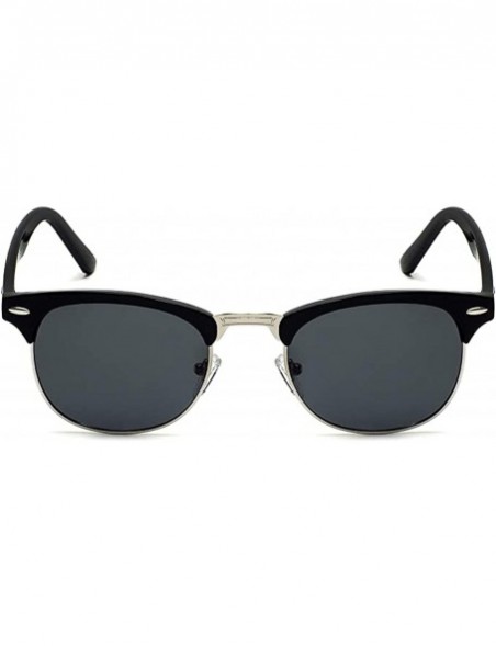 Semi-rimless Polarized Vintage Semi Rimless Unisex Sunglasses with UV400 Scratch Resistant Lenses - C319CZ3DRW6 $18.67