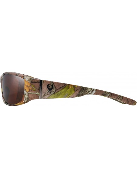 Wrap Polarized Sunglasses for Men Brown Forrest & Orange Camouflage Full Frame - Brown Forrest Camo - C012366RMYD $14.89