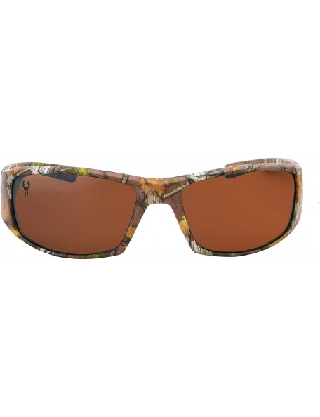 Wrap Polarized Sunglasses for Men Brown Forrest & Orange Camouflage Full Frame - Brown Forrest Camo - C012366RMYD $14.89