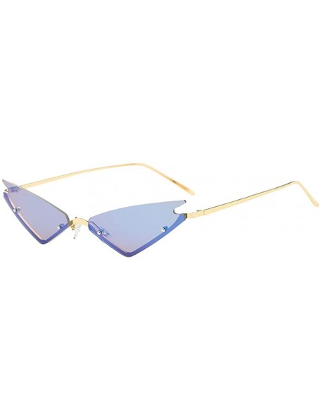 Goggle Rimless Sunglasses Colorful Cat Eye Eyewear Fashion Vintage Eyewear for Men Women - A - CG1908NAXEZ $7.92