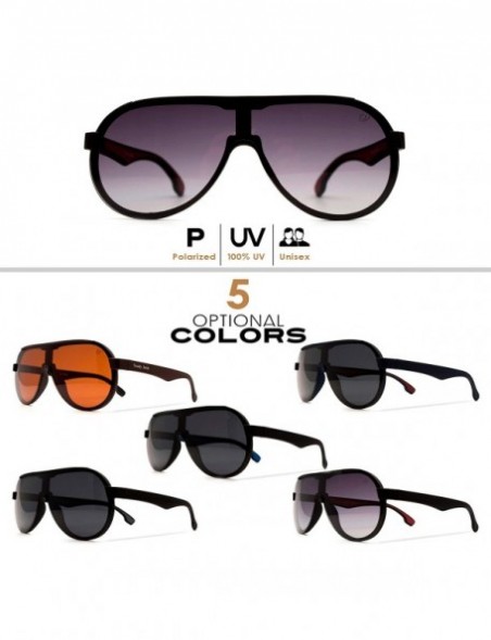 Aviator p611 Polarized Aviator Design - Unbreakable TR-90 Material for Women and Men - 100% UV Protection. - Brown-brown - CN...