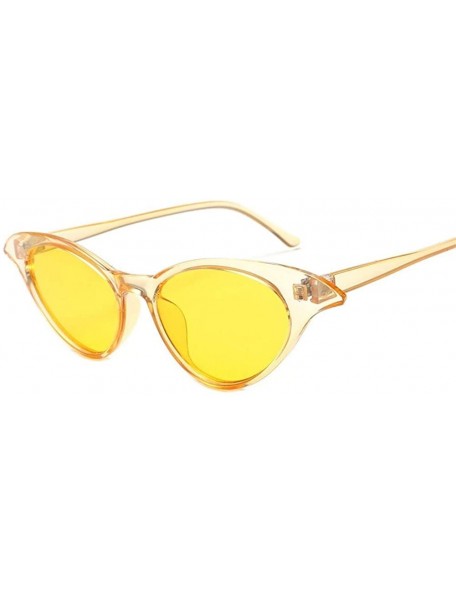 Rimless Sunglasses Women Sun Glasses Female Cute Sexy Retro Cat Eye Rimless One-piece - C4 - CB198U3E83L $19.71