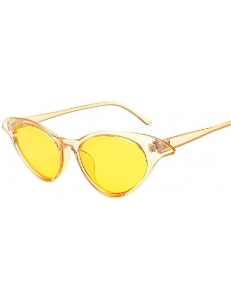 Rimless Sunglasses Women Sun Glasses Female Cute Sexy Retro Cat Eye Rimless One-piece - C4 - CB198U3E83L $19.71
