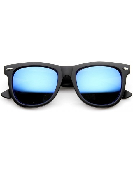 Wayfarer Oversized Horn Rimmed Sunglasses with Metal Rivets - Black Ice - CI11XOOCR1V $8.15