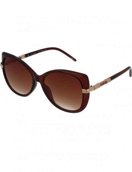 Butterfly Butterfly Fashion Sunglasses UV Protection - Brown - C218O7NSDAU $22.58
