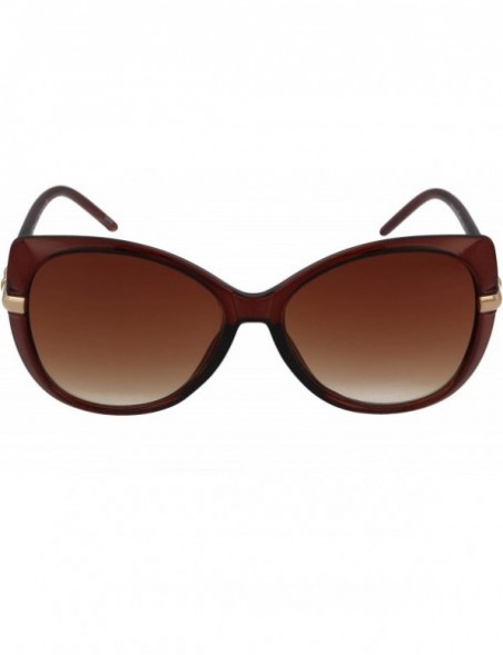 Butterfly Butterfly Fashion Sunglasses UV Protection - Brown - C218O7NSDAU $22.58