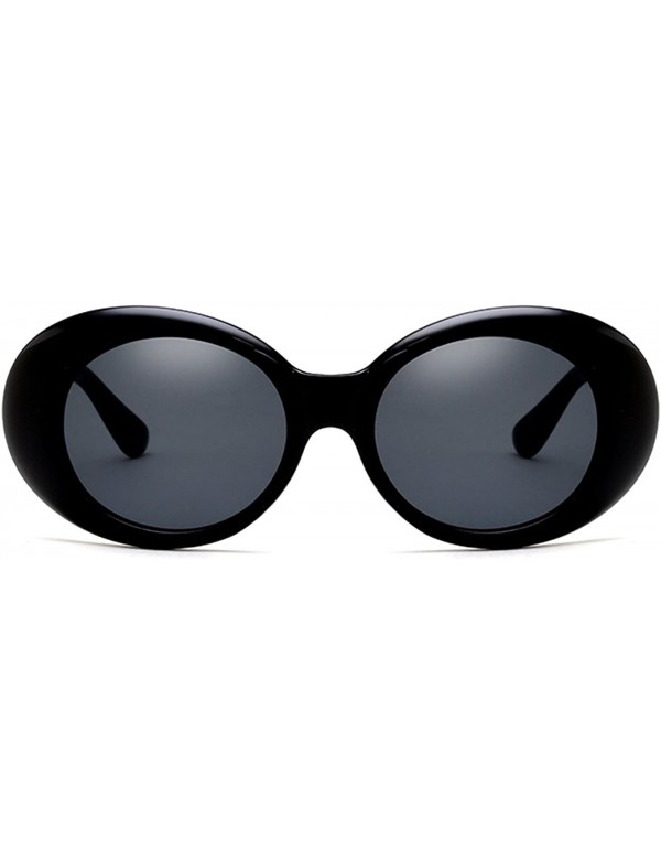 Oval Futuristic Oxeye Oval Bold Frame Sunglasses - Black - CT1825KYQ73 $10.41