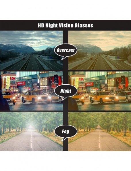 Sport Oversized Night-driving Glasses for Women - Polarized Lens Stylish-Safety Nighttime/Rainy/Cloudy - CD18W3R7A38 $14.25