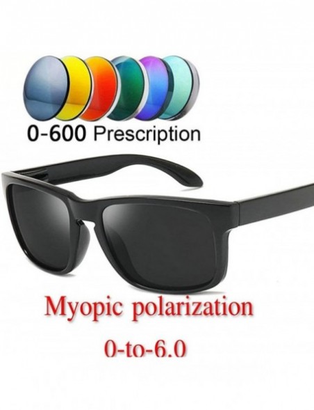 Square 2019 diopter finished myopia polarized sunglasses unisex myopia glasses fashion square driving goggles UV400 - CS18QG6...