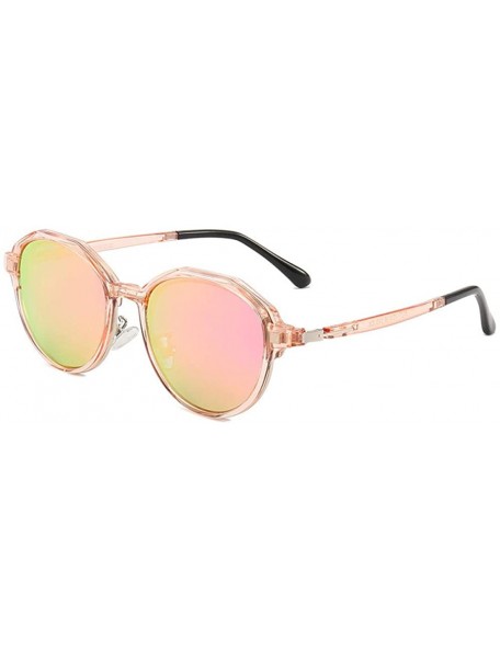 Aviator Frame Polarized Fashion Trend Sunglasses Mirror Sunglasses - CL18X9ANU84 $52.31