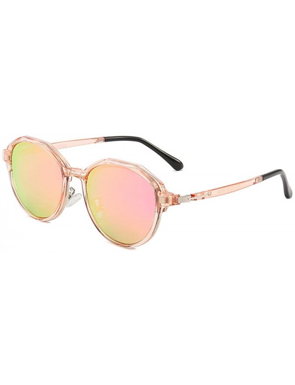 Aviator Frame Polarized Fashion Trend Sunglasses Mirror Sunglasses - CL18X9ANU84 $52.31