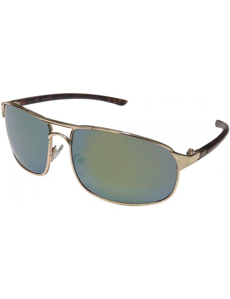 Rectangular Hd 0633s Mens/Womens Designer Full-rim Mirrored Lenses Sunglasses/Shades - Gold / Havana - C312O28P1YM $38.39