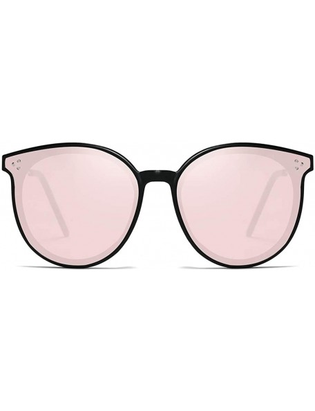 Oval Unisex Sunglasses Retro Grey Drive Holiday Oval Non-Polarized UV400 - Pink - CF18R96RTQ0 $12.41