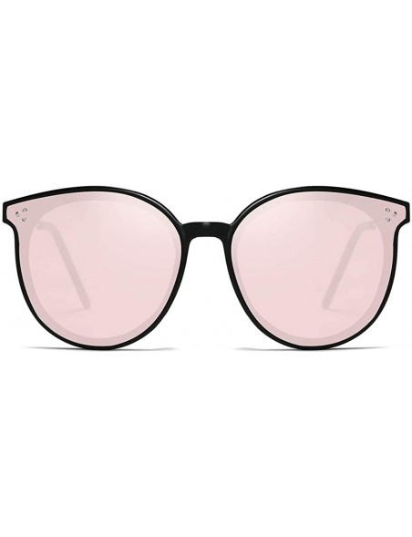 Oval Unisex Sunglasses Retro Grey Drive Holiday Oval Non-Polarized UV400 - Pink - CF18R96RTQ0 $12.41