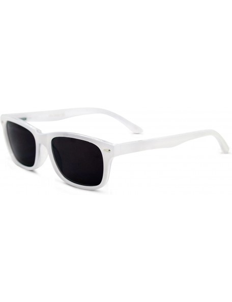 Wayfarer Seymore Retro Reading Sunglasses - NOT Bifocals - White - CI17XHAEEYG $21.53